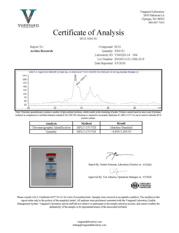 Detection report 2 for HCG