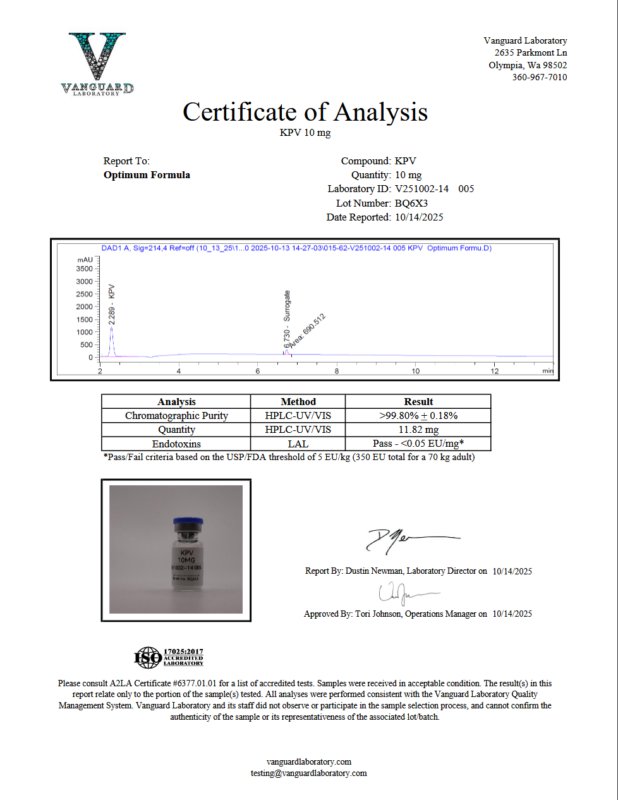 Detection report 1 for KPV
